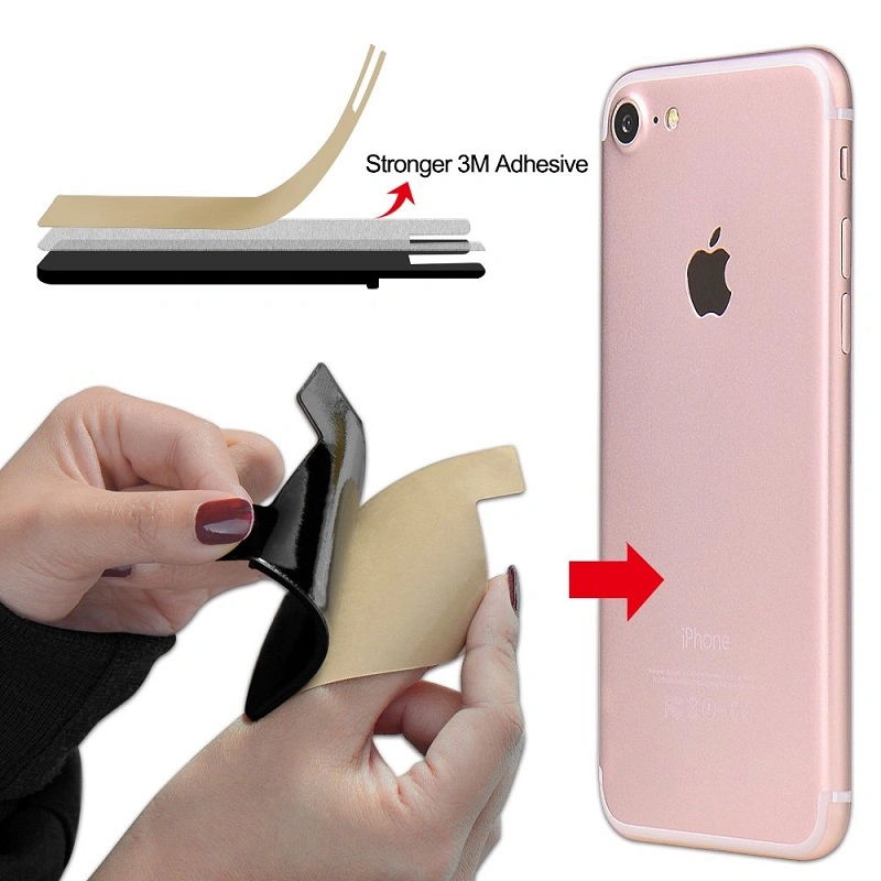 Supply Silicone Double-Layer Card Sleeve Bus Bank Card Card Sleeve 3m Back Sticker Double-Layer Mobile Phone Sticker Logo