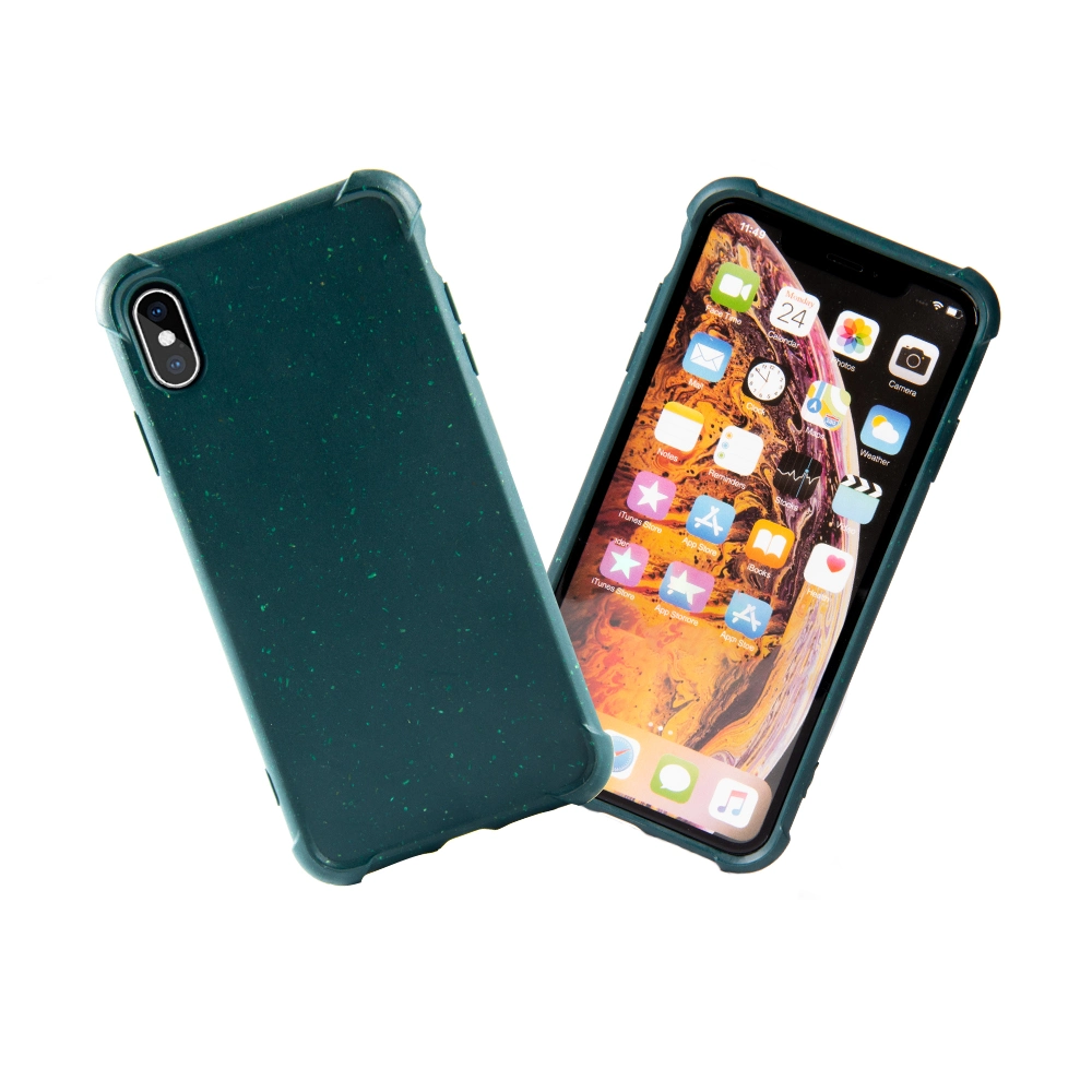 Personalised Degradable Phone Case 100% Compostable Wheat Straw Shockproof for iPhone 11 11PRO Max Xs Max