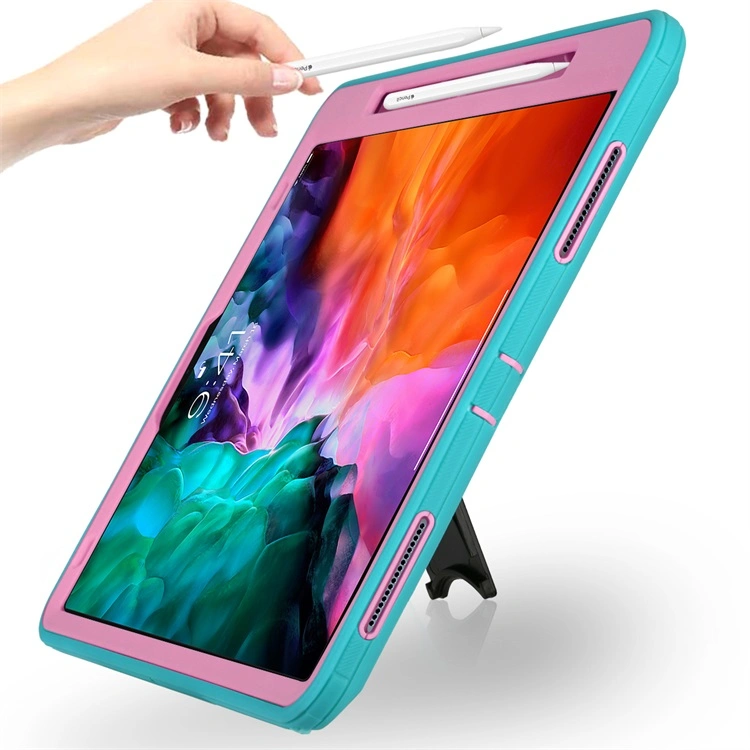 Shockproof Full Protective TPU PC Cover Tablet Case for iPad PRO 12.9 with 360 Degree Rotating Stand Hand Shoulder Strap