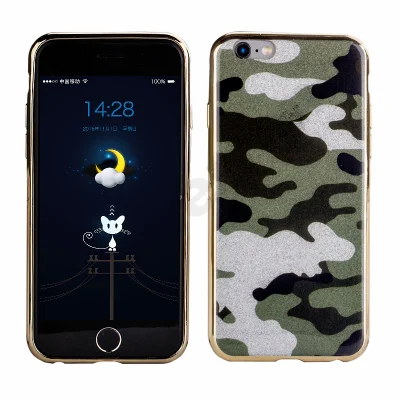 Coque de téléphone à motif camouflage double IMD pour iPhone 7/7plus