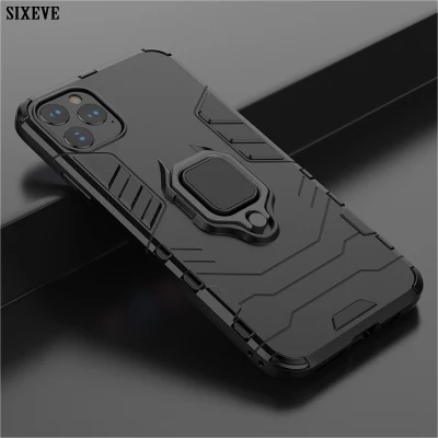 Étui magnétique de luxe pour iPhone 11 PRO Xs Max X Xr Couverture 5 6 S 6s 7 8 Plus 7plus 8plus Boîtier de voiture Support de support de bague de téléphone portable