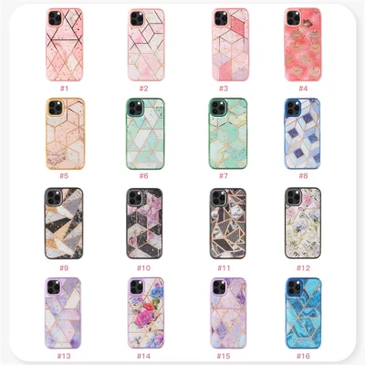 Ins Fashion Drop Glue Colorful Aesthetic IMD Marble Girl Phone Case pour iPhone 13