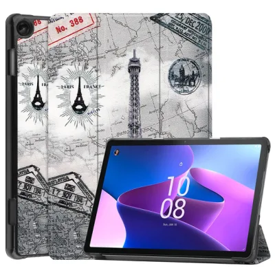 Coque pour Lenovo Tab M10 3ème génération 10,1 pouces tablette pliable étui en cuir PU mince