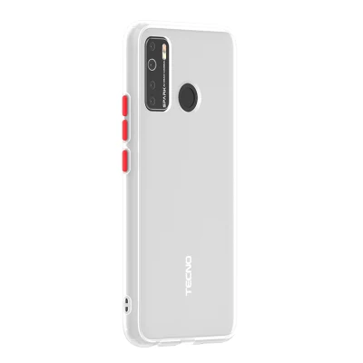 Nouvelle coque de téléphone TPU + PC translucide antichoc pour Tecno Camon 15