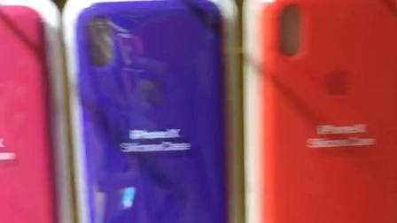 Meilleure vente de cas de téléphone portable en caoutchouc de silicone liquide coloré d'origine pour iPhone X