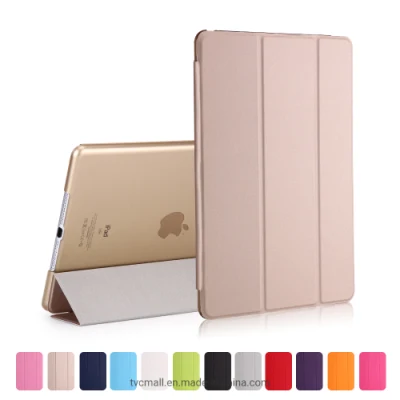 Couverture En Cuir Multi-Couleur Magnétique Tri-Fold Stand Smart Awake / Sleep Tablet Case Étui En Cuir Pour Ipad 9.7 (2018) / 9.7 (2017) - Or